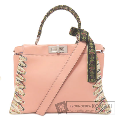 フェンディ ピーカブー リボンステッチ 2WAY ハンドバッグ カーフ レディース 【中古】【FENDI】