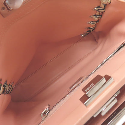 FENDI Peekaboo Ribbon Stitch 2WAY Handbag Calf Ladies [Used]