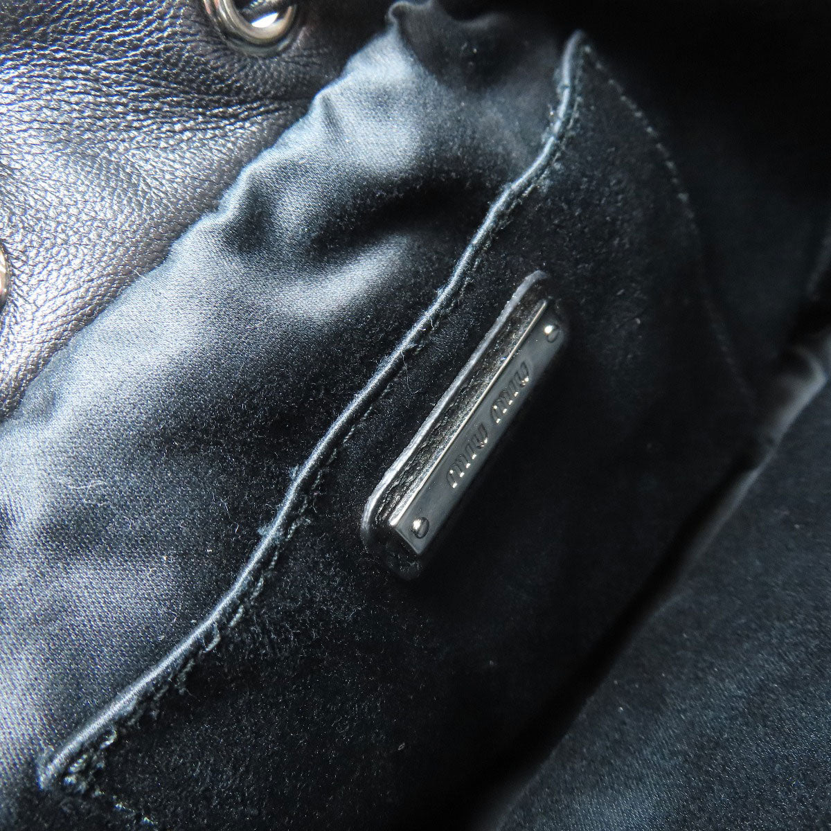 MIUMIU Studs Shoulder Bag Leather Ladies [Used]