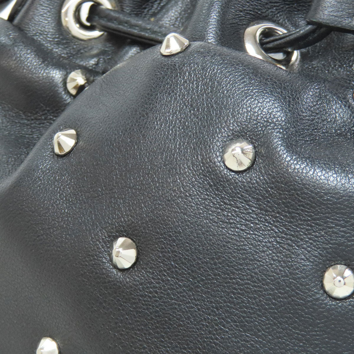 MIUMIU Studs Shoulder Bag Leather Ladies [Used]