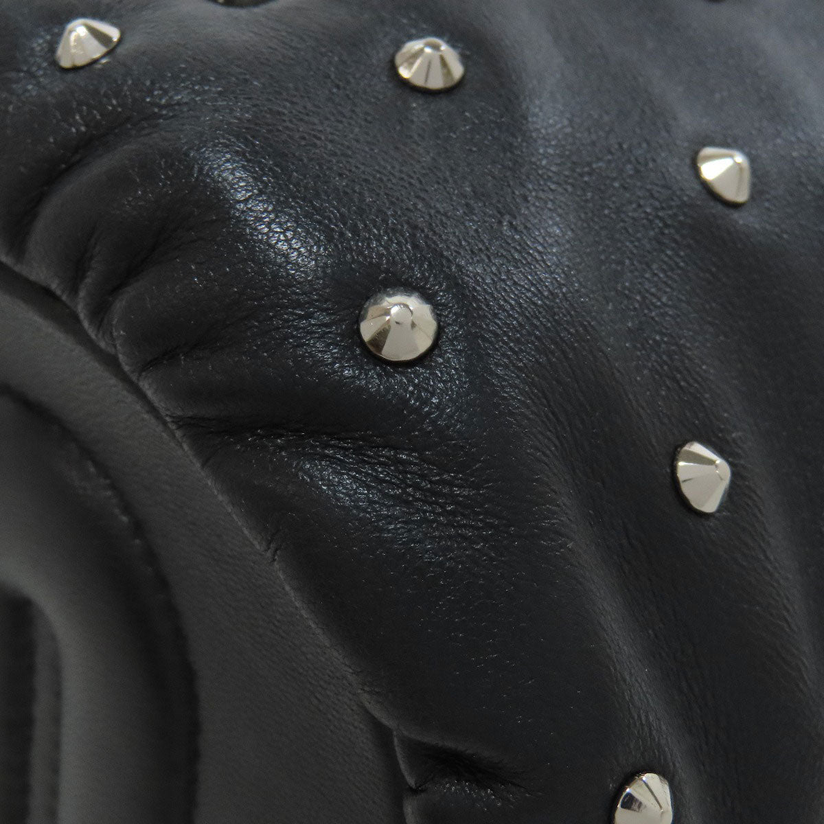 MIUMIU Studs Shoulder Bag Leather Ladies [Used]