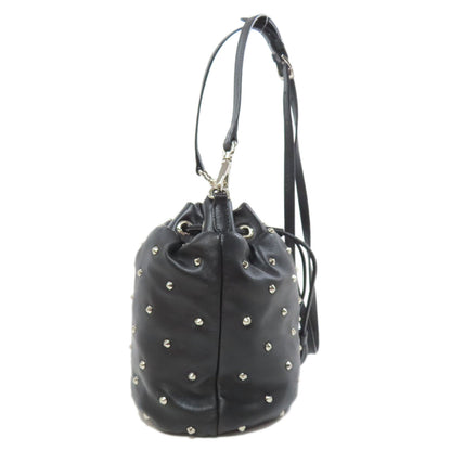 MIUMIU Studs Shoulder Bag Leather Ladies [Used]