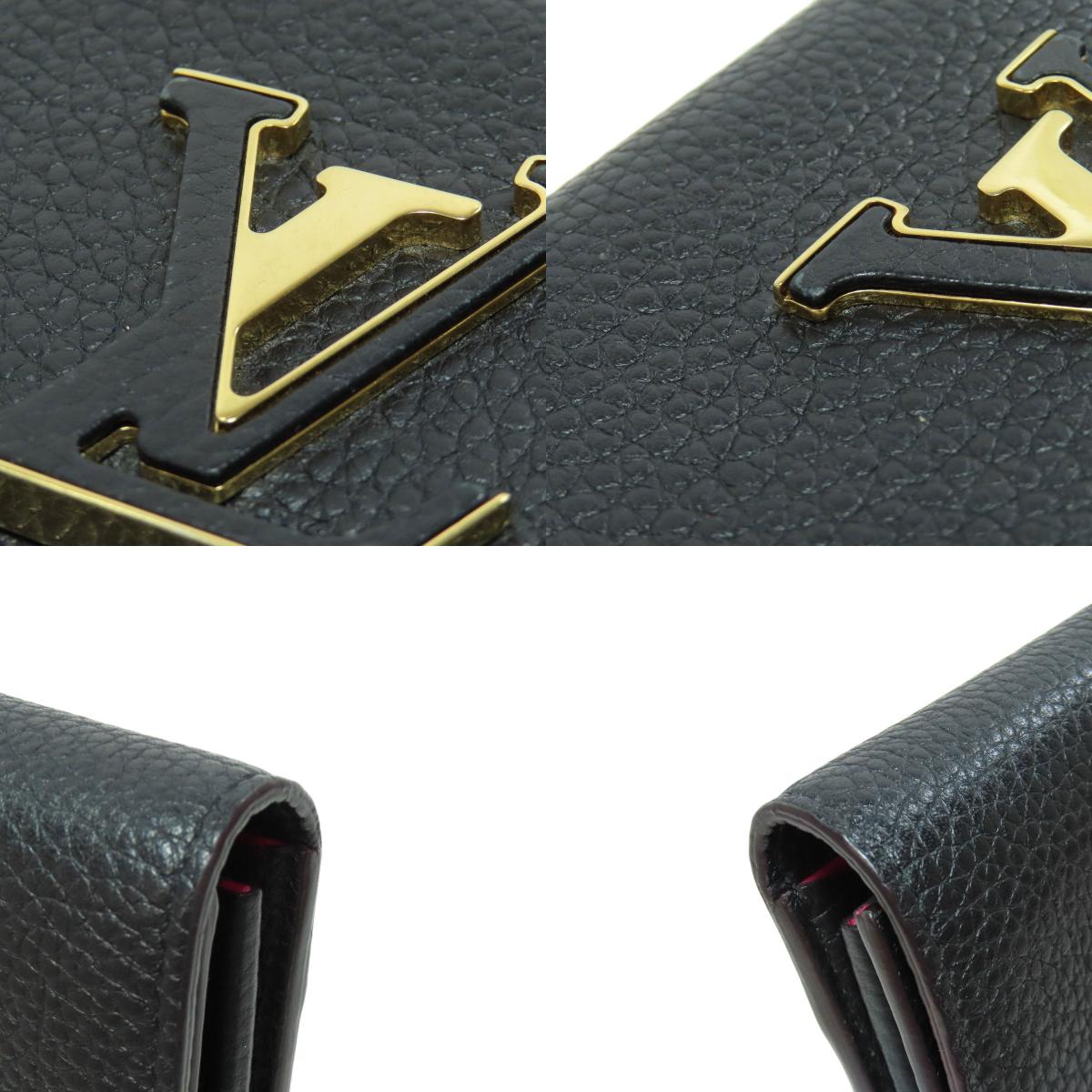 LOUIS VUITTON M61248 Portefeiulle ã» Capsines Long wallet (with coin pocket) Taurillon Clemence Ladies [Used]