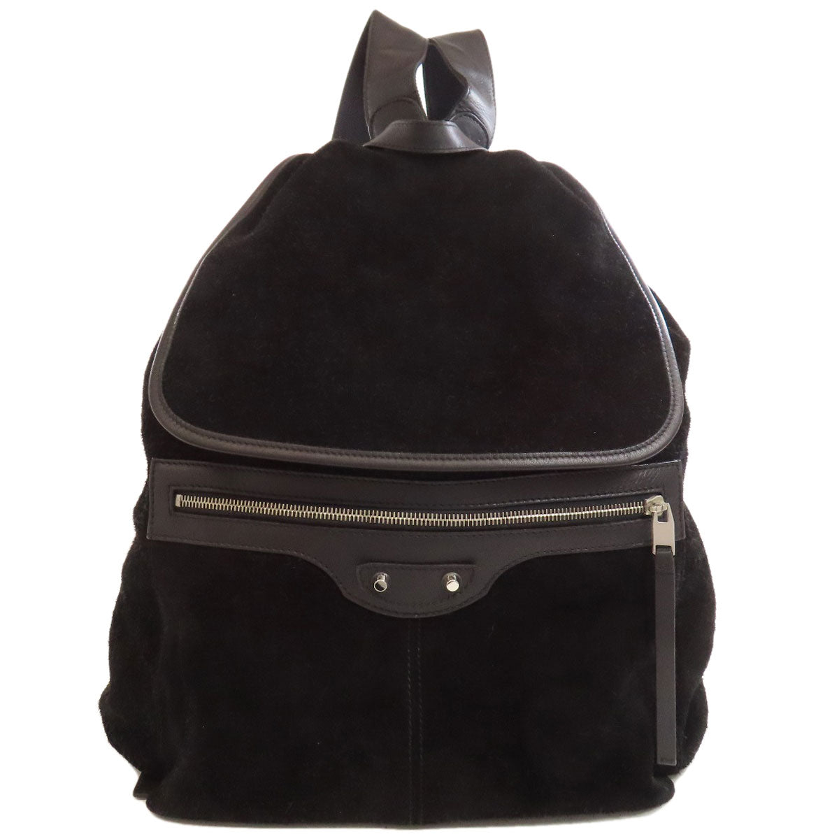 BALENCIAGA 340139 logo Backpack Â· Daypack Suede Ladies [Used]