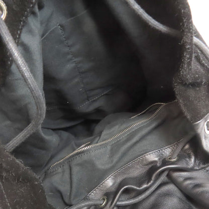 BALENCIAGA 340139 logo Backpack Â· Daypack Suede Ladies [Used]