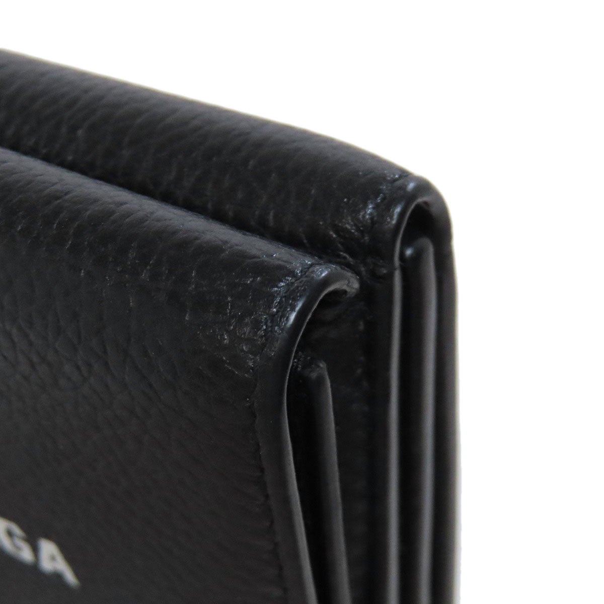 BALENCIAGA 594312 Logo tri-fold wallet Bifold Wallet with Coin Pocket Leather Ladies [Used]