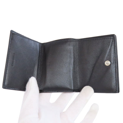 BALENCIAGA 594312 Logo tri-fold wallet Bifold Wallet with Coin Pocket Leather Ladies [Used]