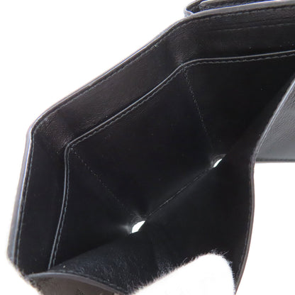 BALENCIAGA 594312 Logo tri-fold wallet Bifold Wallet with Coin Pocket Leather Ladies [Used]