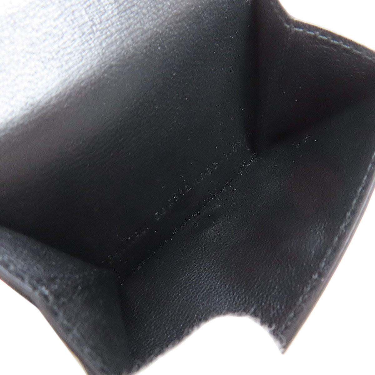 BALENCIAGA 594312 Logo tri-fold wallet Bifold Wallet with Coin Pocket Leather Ladies [Used]