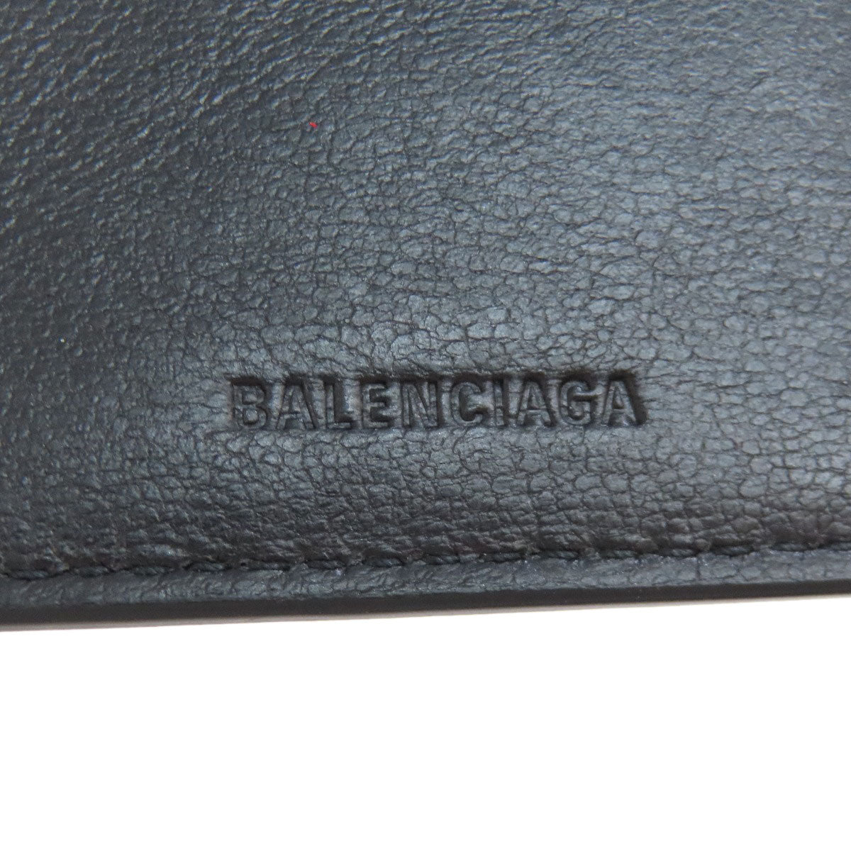BALENCIAGA 594312 Logo tri-fold wallet Bifold Wallet with Coin Pocket Leather Ladies [Used]