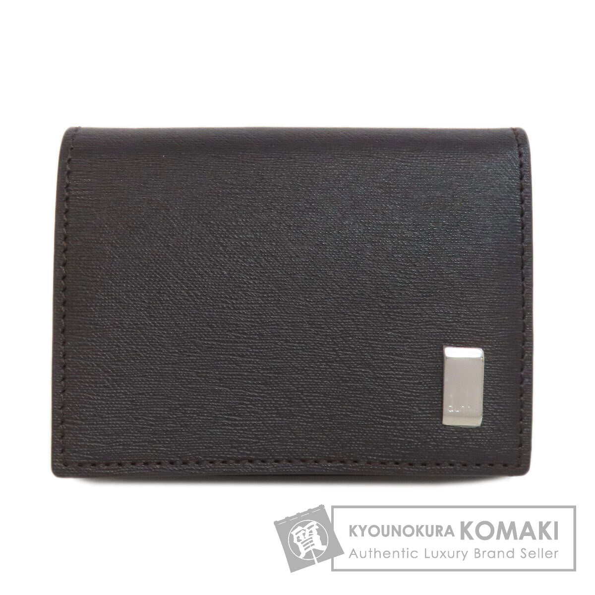 Dunhill logo coin purse Leather mens [Used]