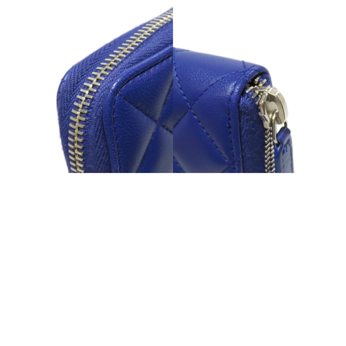 CHANEL Matelasse COCO Mark SilverHardware Long wallet (with coin pocket) Lambskin Ladies [Used]