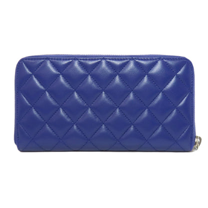 CHANEL Matelasse COCO Mark SilverHardware Long wallet (with coin pocket) Lambskin Ladies [Used]