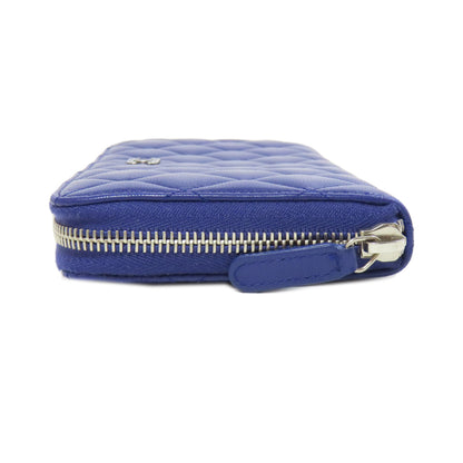 CHANEL Matelasse COCO Mark SilverHardware Long wallet (with coin pocket) Lambskin Ladies [Used]