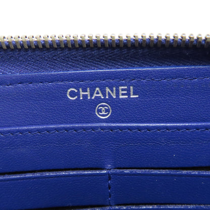 CHANEL Matelasse COCO Mark SilverHardware Long wallet (with coin pocket) Lambskin Ladies [Used]