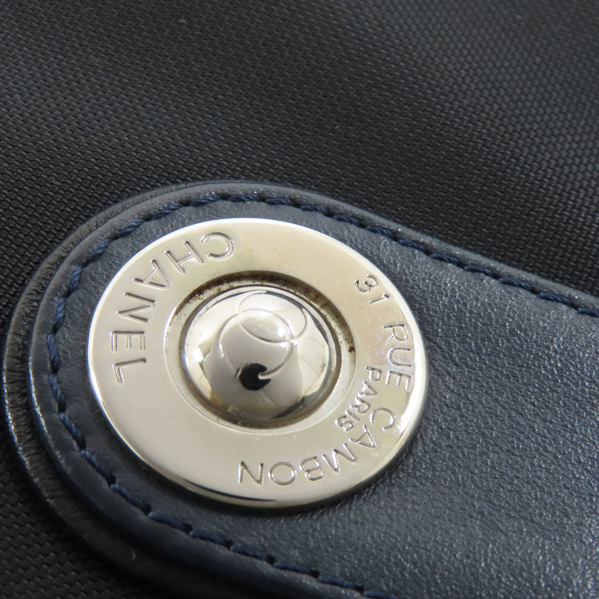 CHANEL   Tote Bag Paris Biarritz GM Silver Hardware Nylon Ladies