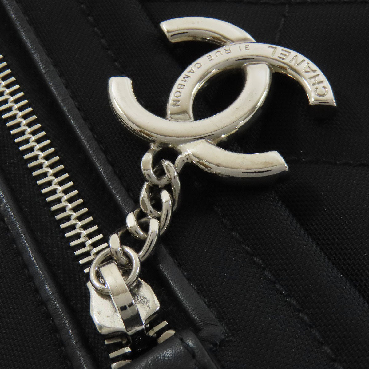 CHANEL   Tote Bag Paris Biarritz GM Silver Hardware Nylon Ladies