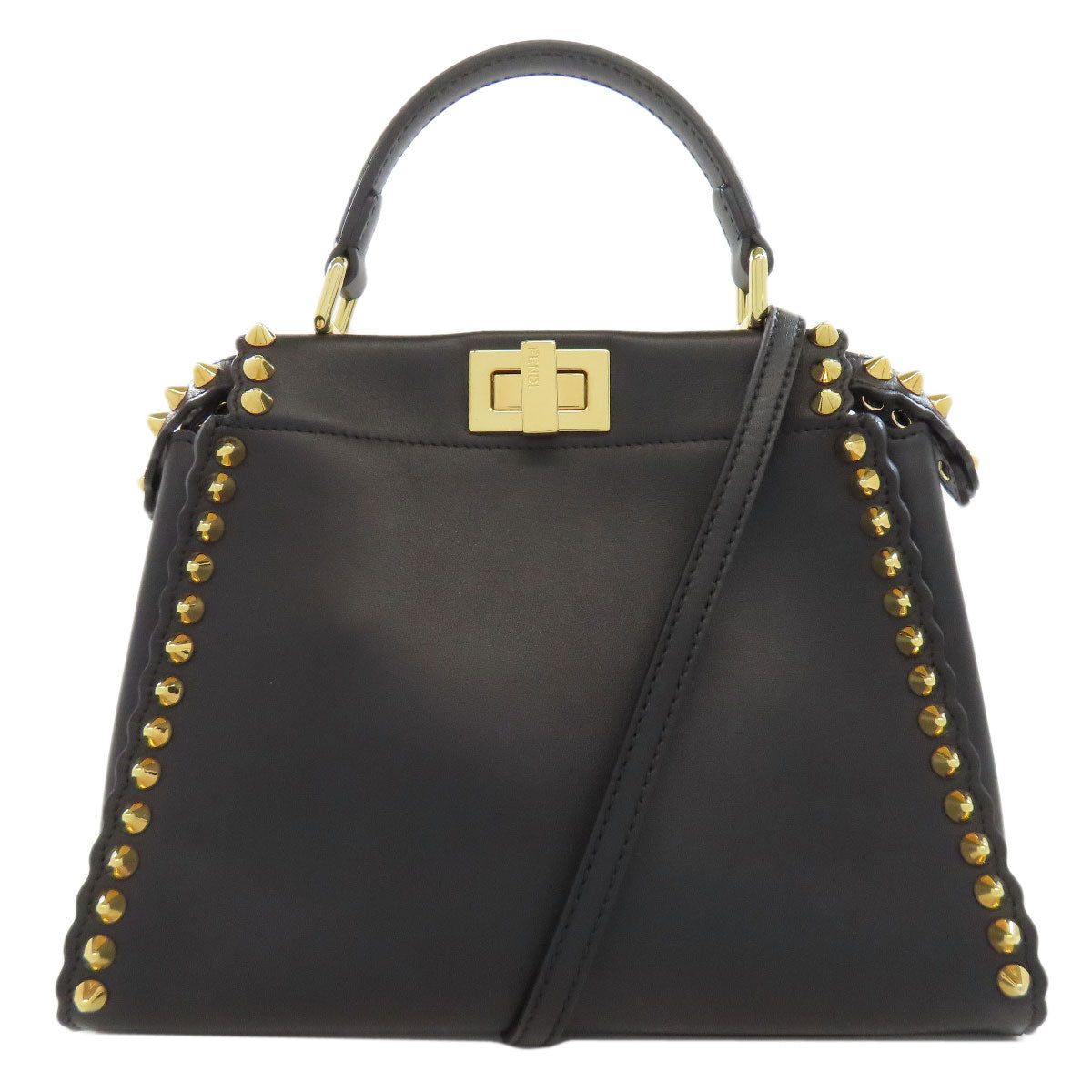 FENDI   Handbag Mini Peekaboo Studs 2WAY Calf Ladies