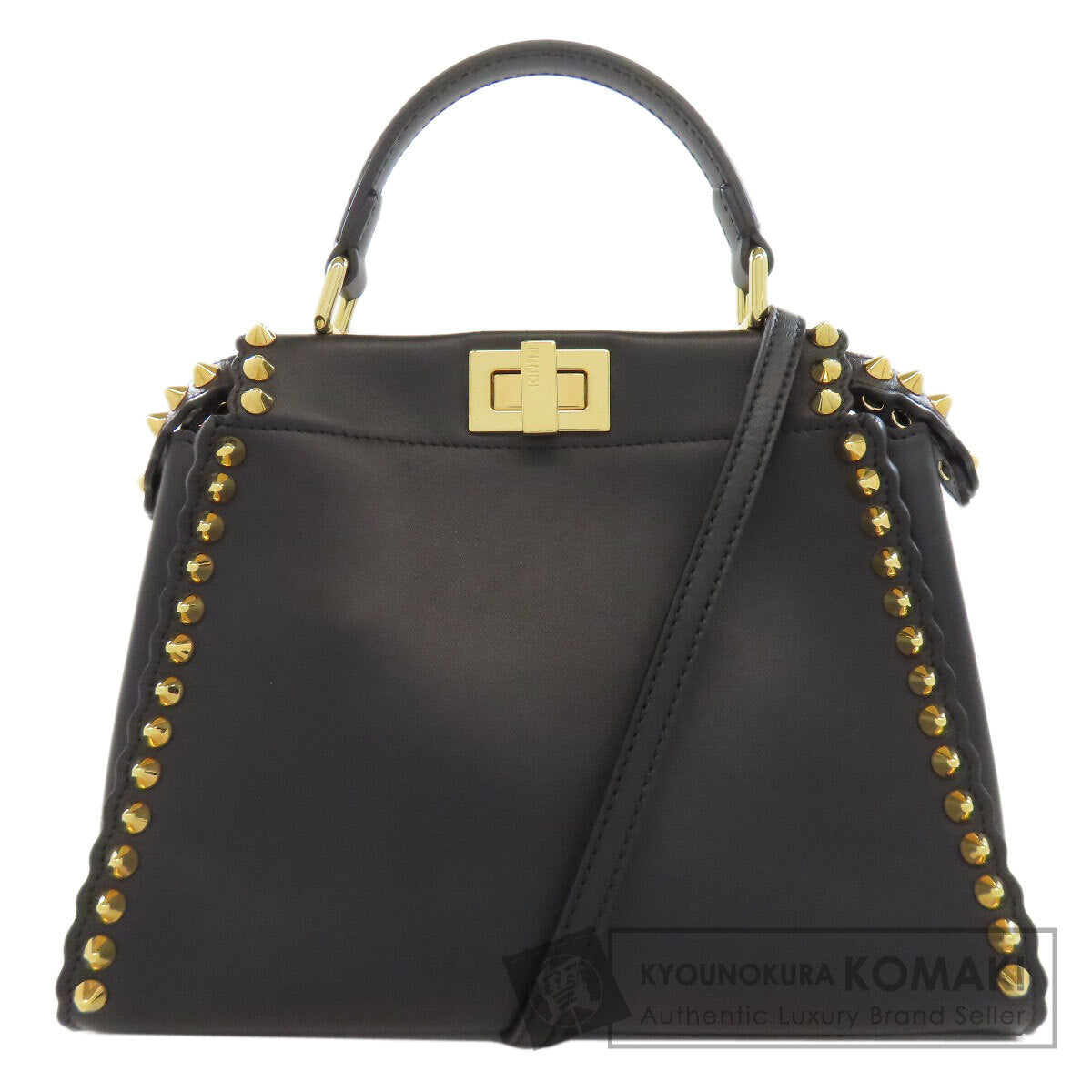 FENDI   Handbag Mini Peekaboo Studs 2WAY Calf Ladies