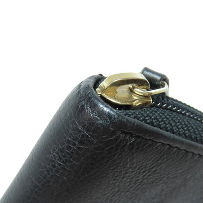 CHANEL Zip Around COCO Mark GoldHardware Long wallet (with coin pocket) Calf Ladies [Used]