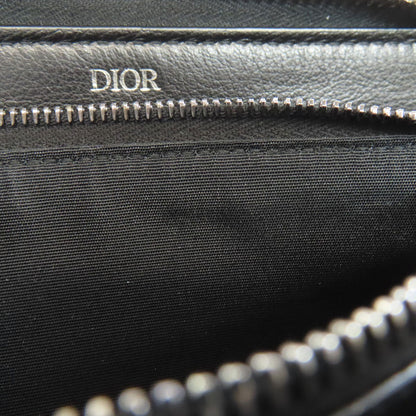 CHRISTIAN DIOR Long zip wallet oblique Trotter pattern Long wallet (with coin pocket) Canvas Ladies [Used]
