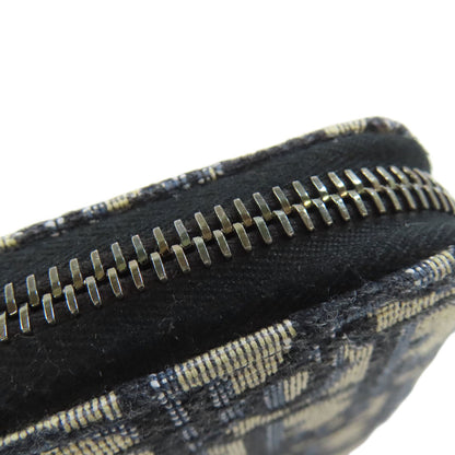 CHRISTIAN DIOR Long zip wallet oblique Trotter pattern Long wallet (with coin pocket) Canvas Ladies [Used]