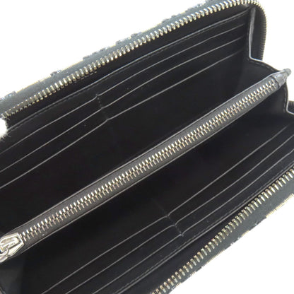 CHRISTIAN DIOR Long zip wallet oblique Trotter pattern Long wallet (with coin pocket) Canvas Ladies [Used]