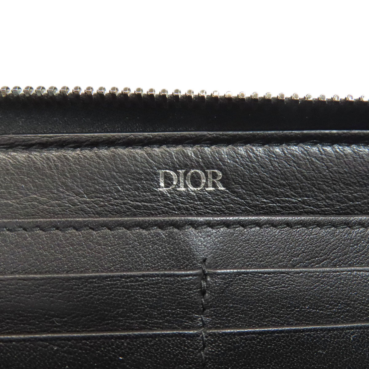 CHRISTIAN DIOR Long zip wallet oblique Trotter pattern Long wallet (with coin pocket) Canvas Ladies [Used]