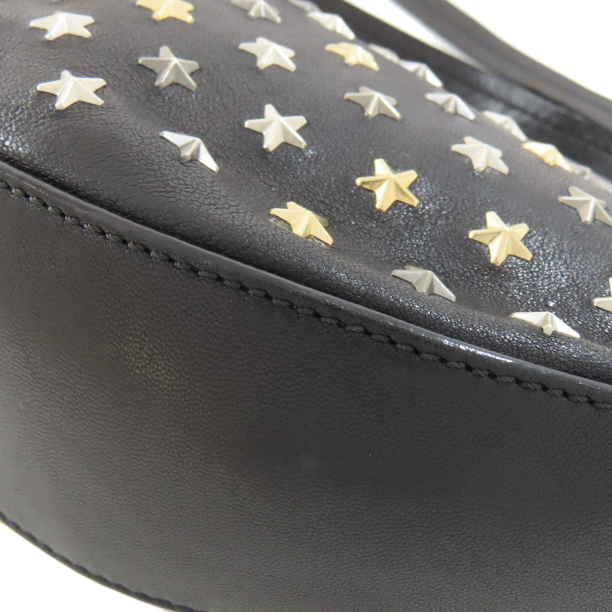 Jimmy Choo Star motif studs Shoulder Bag Leather Ladies [Used]