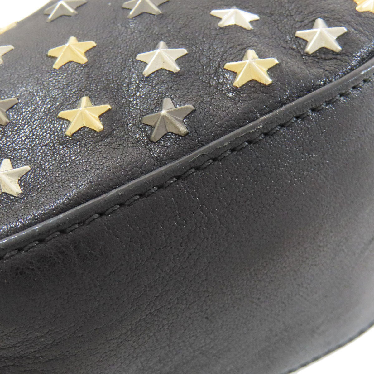 Jimmy Choo Star motif studs Shoulder Bag Leather Ladies [Used]