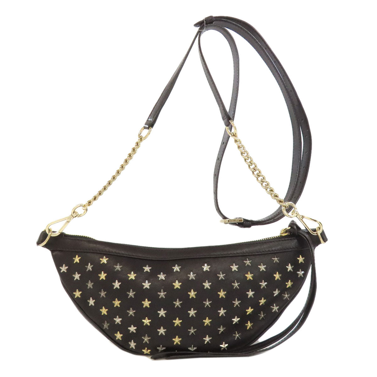 Jimmy Choo Star motif studs Shoulder Bag Leather Ladies [Used]
