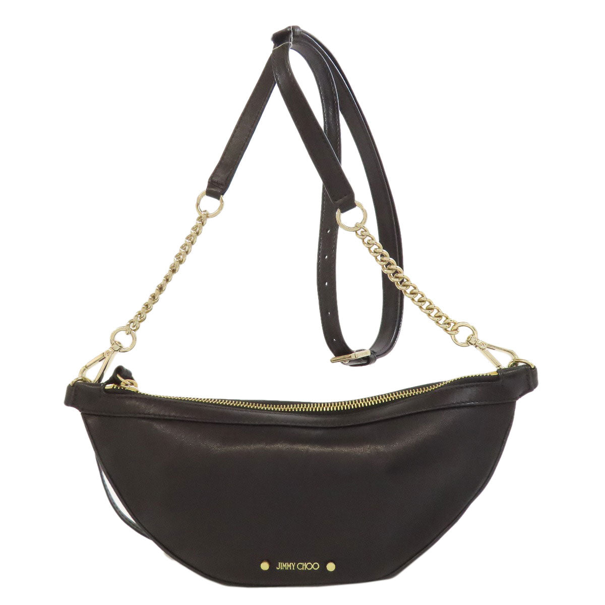 Jimmy Choo Star motif studs Shoulder Bag Leather Ladies [Used]