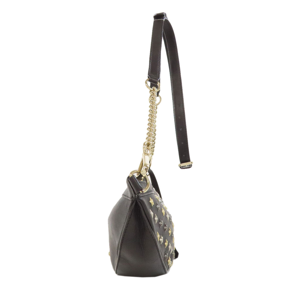 Jimmy Choo Star motif studs Shoulder Bag Leather Ladies [Used]