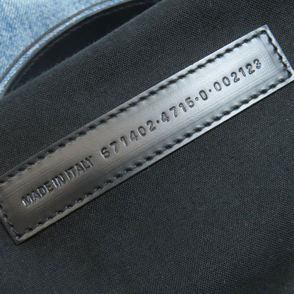BALENCIAGA 671402 Hardware Small 2WAY Handbag Denim Ladies [Used]