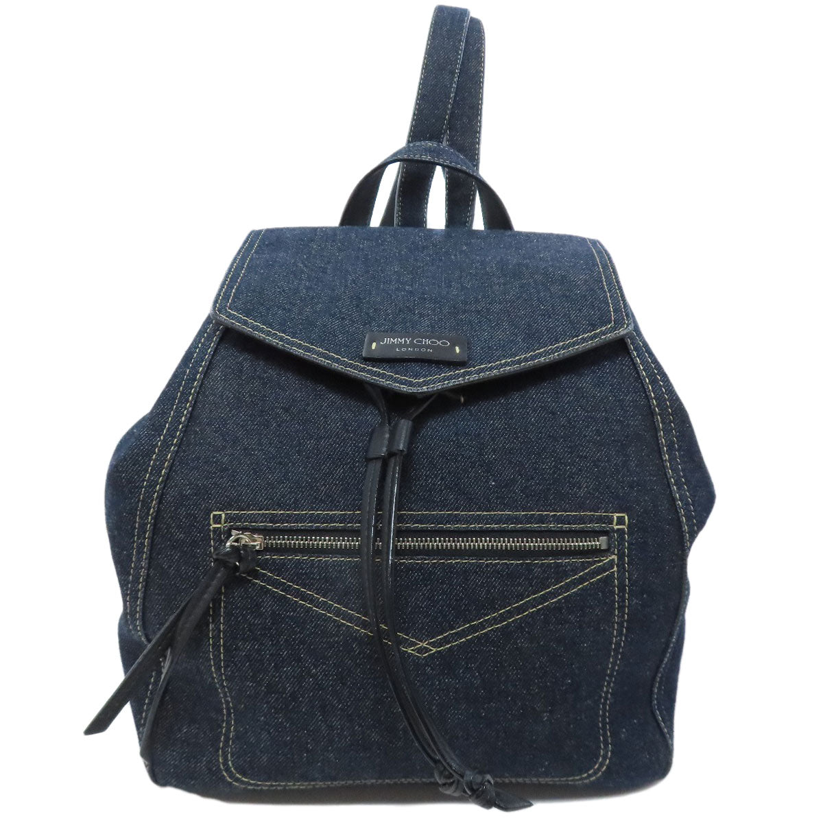 Jimmy Choo logo Hip bag, waist bag Denim Ladies [Used]