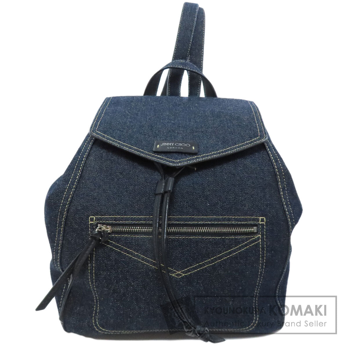 Jimmy Choo logo Hip bag, waist bag Denim Ladies [Used]