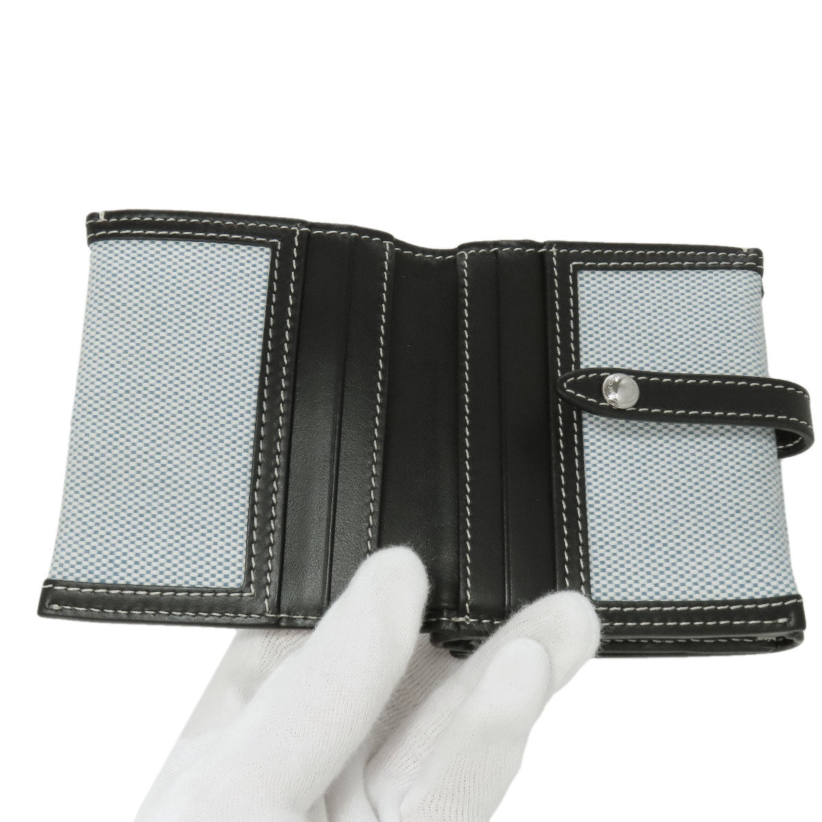 BURBERRY logo Bifold Wallet with Coin Pocket Canvas Ladies [Used]