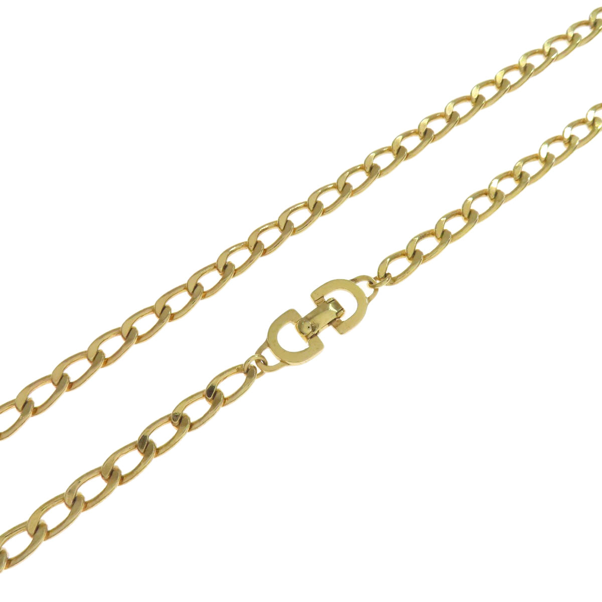 CHRISTIAN DIOR Curb chain Necklace Metal Ladies [Used]