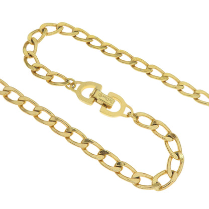 CHRISTIAN DIOR Curb chain Necklace Metal Ladies [Used]