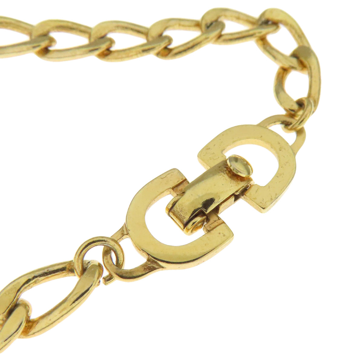 CHRISTIAN DIOR Curb chain Necklace Metal Ladies [Used]