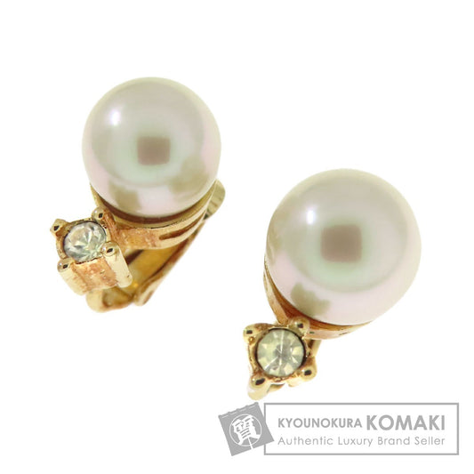 CHRISTIAN DIOR Fake pearl earring Metal Ladies [Used]