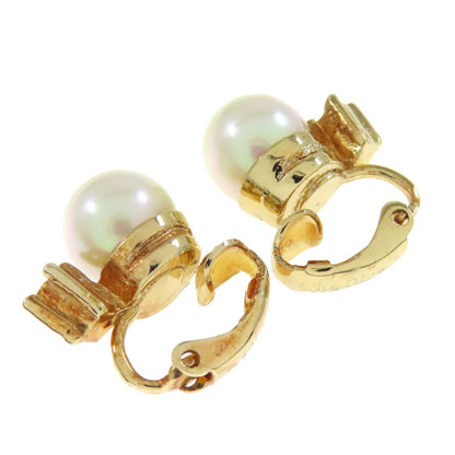 CHRISTIAN DIOR Fake pearl earring Metal Ladies [Used]