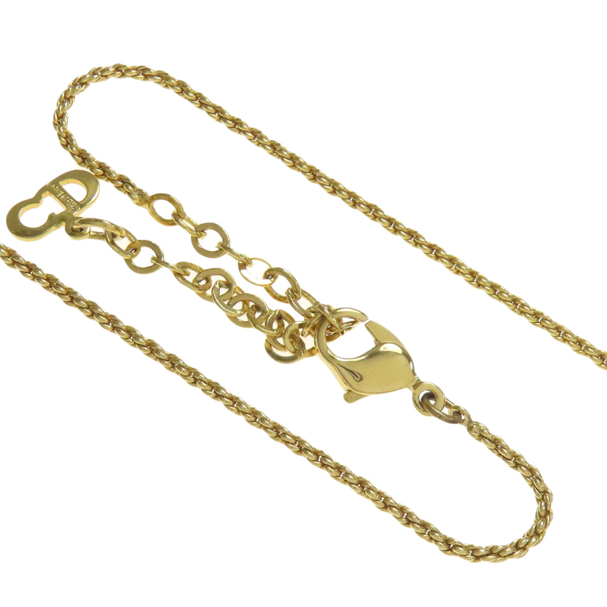 CHRISTIAN DIOR logo Necklace Metal Ladies [Used]