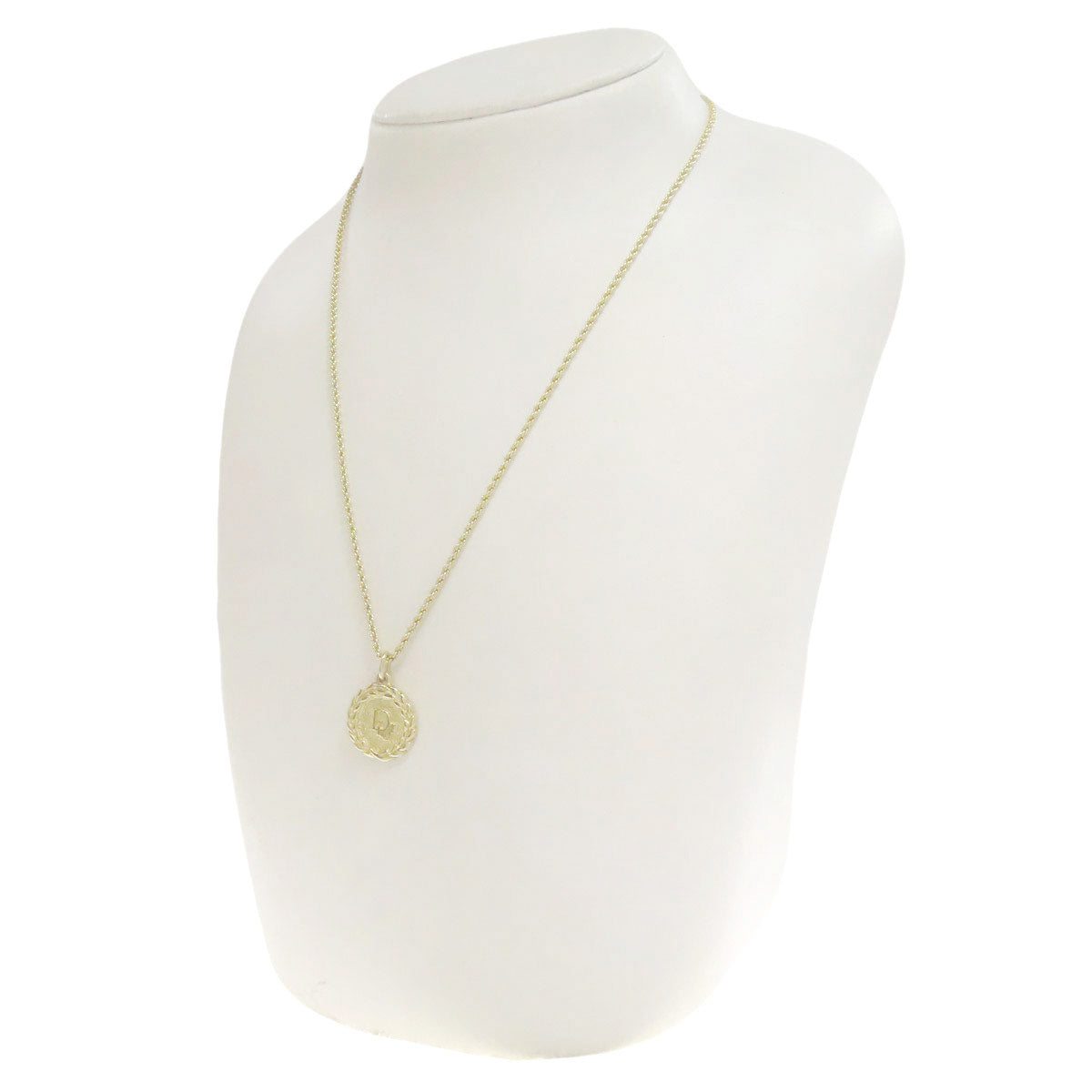 CHRISTIAN DIOR logo Necklace Metal Ladies [Used]