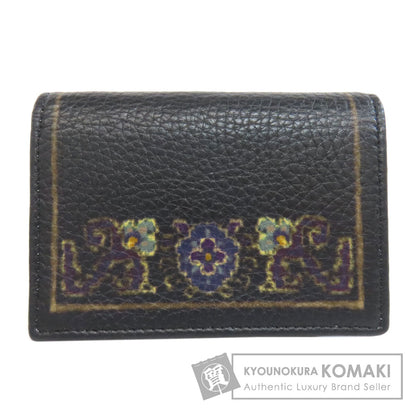 ETRO Flower motif Card Case Leather Ladies [Used]