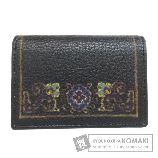 ETRO Flower motif Card Case Leather Ladies [Used]