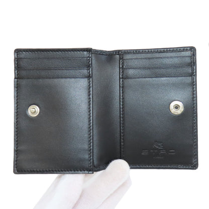 ETRO Flower motif Card Case Leather Ladies [Used]