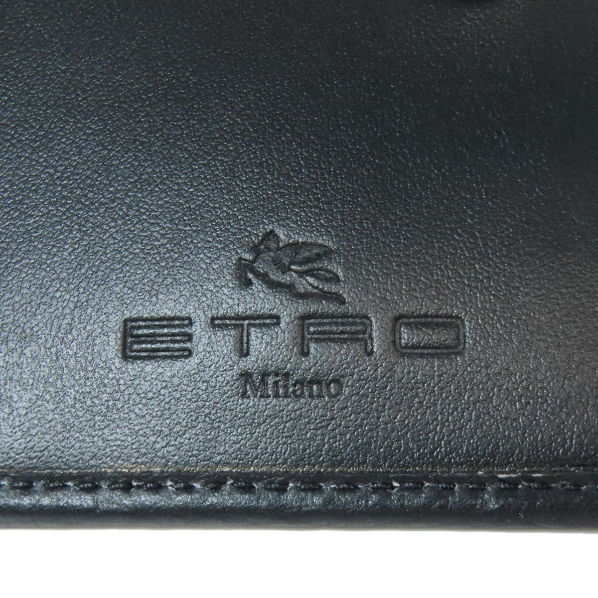 ETRO Flower motif Card Case Leather Ladies [Used]