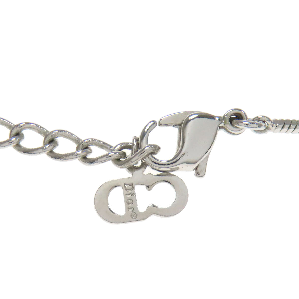 CHRISTIAN DIOR Trotter pattern Necklace Metal Ladies [Used]