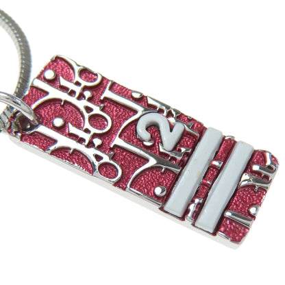 CHRISTIAN DIOR Trotter pattern Necklace Metal Ladies [Used]